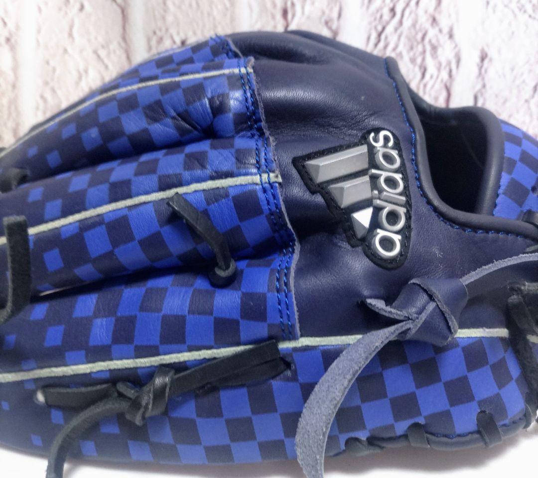 adidas 軟式グローブ アディダス 軟式グラブ チェッカーブルー Ｍ号球対応