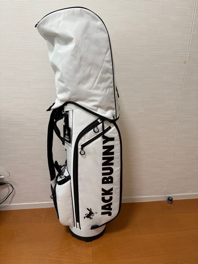 新品 パーリーゲイツ ジャックバニー キャディバッグ 46インチ ホワイト