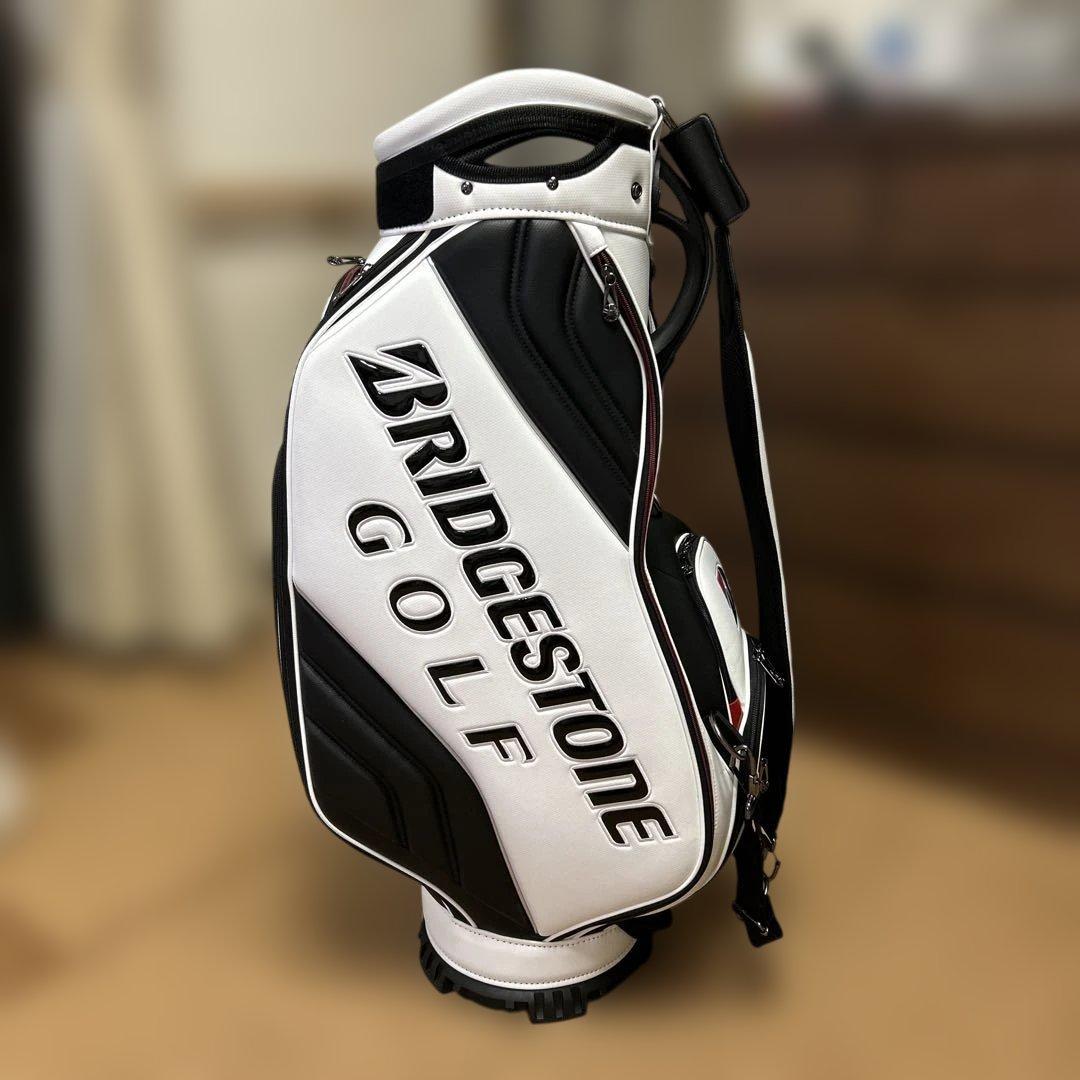 BRIDGESTONE GOLF キャディバッグ ホワイト/ブラック/レッド