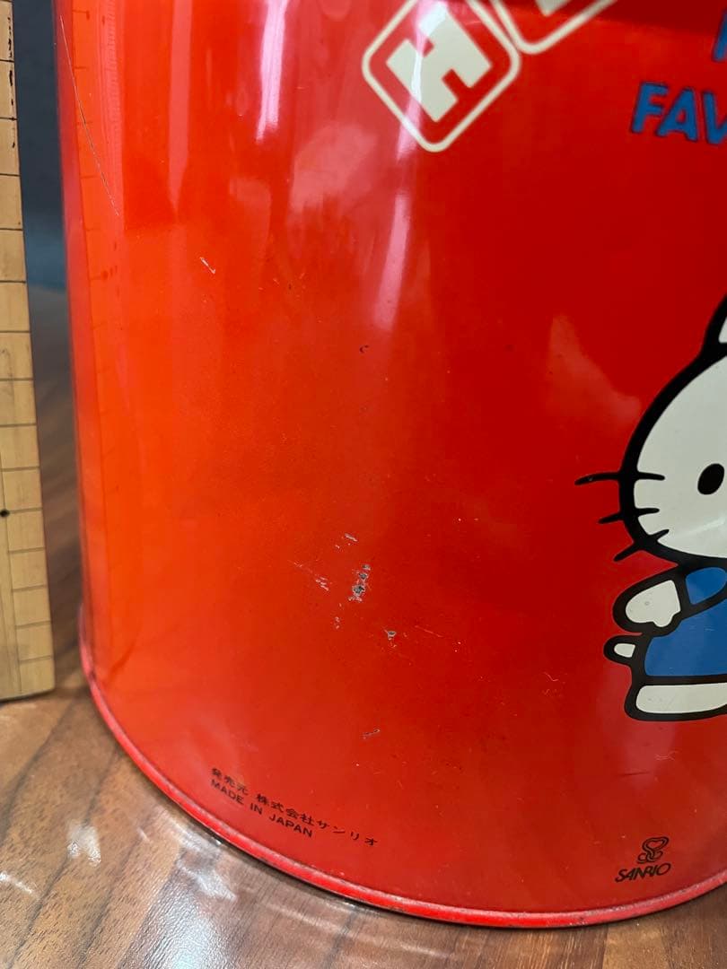 1976 昭和レトロ ハローキティ サンリオ ペール缶 ドラム缶 椅子 収納