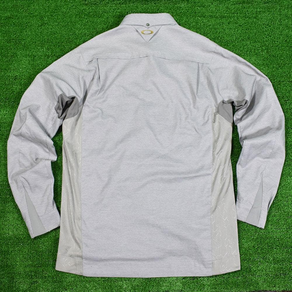 OAKLEY/オークリー ゴルフ 長袖シャツ【ライトグレー/XL】美品！