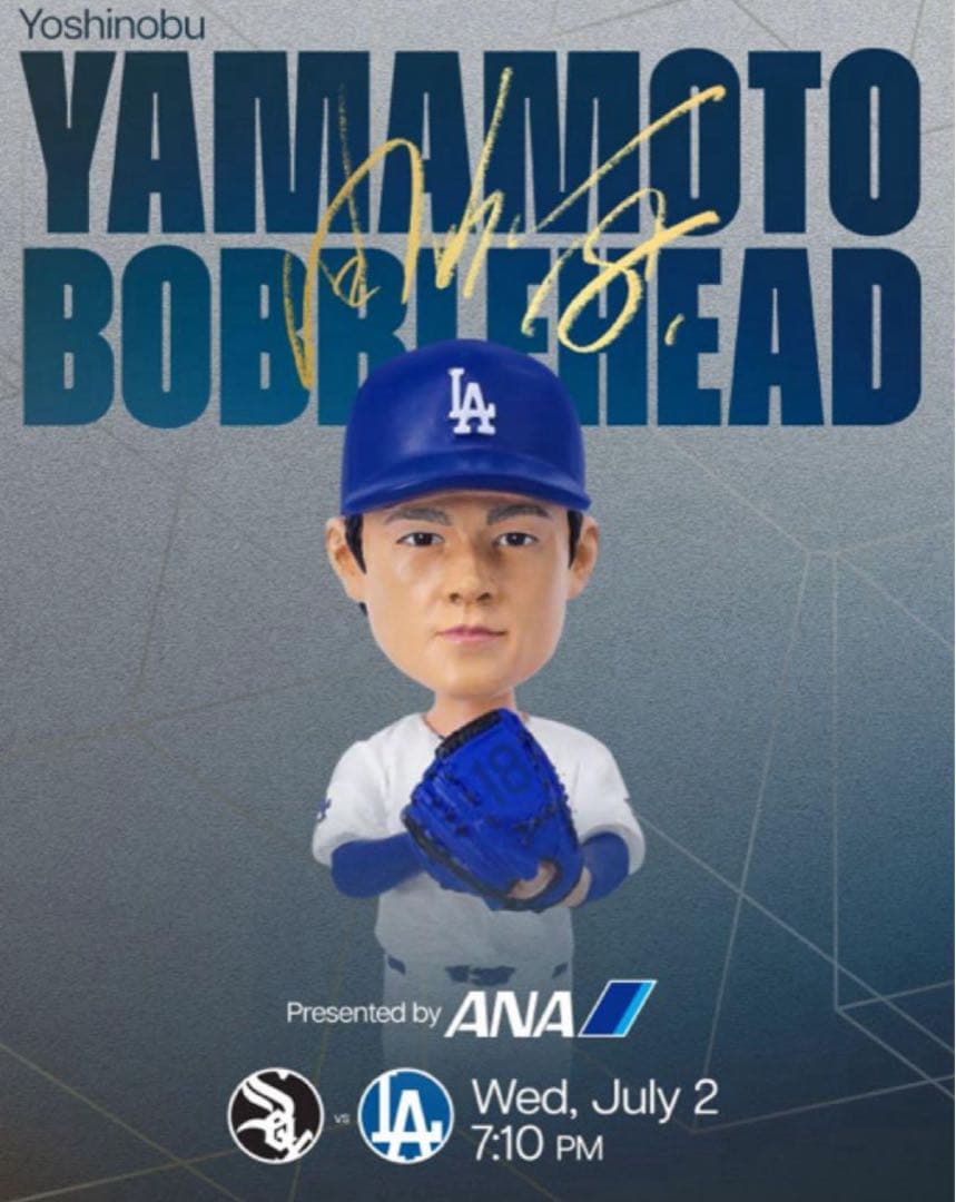 山本由伸　ボブルヘッド　ドジャース　来場者限定　スタジオ配布　新品