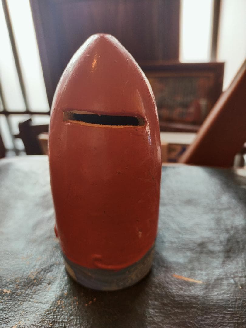 戦時中の陶器製貯金箱「★此一銭」戦時資料　銃後　戦時中の暮らし