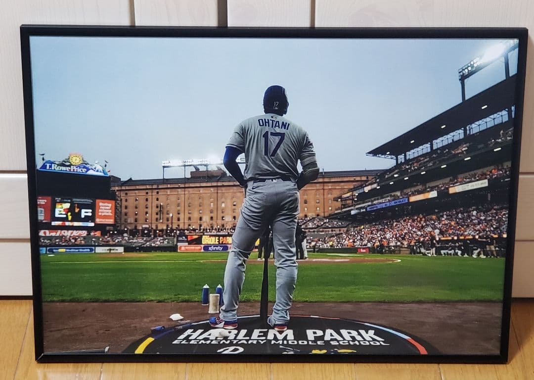 ヤス ヤンキース ジャッジ&大谷 MLB！A3ポスターフレーム付き！セット