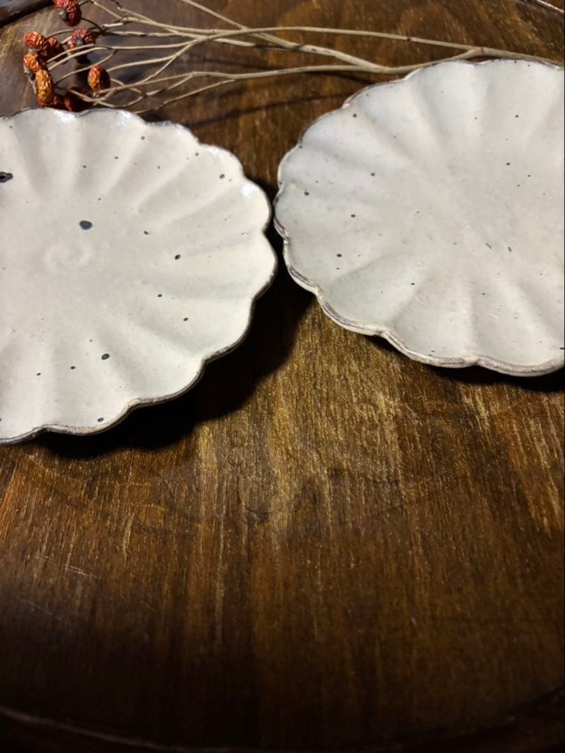 加藤祥孝　　5寸　輪花皿　もくもく器