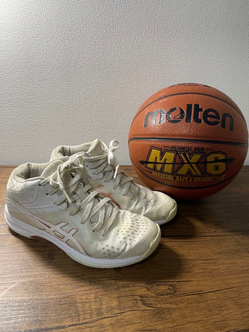 asics バスケットボールシューズ+moltenバスケットボール6号級