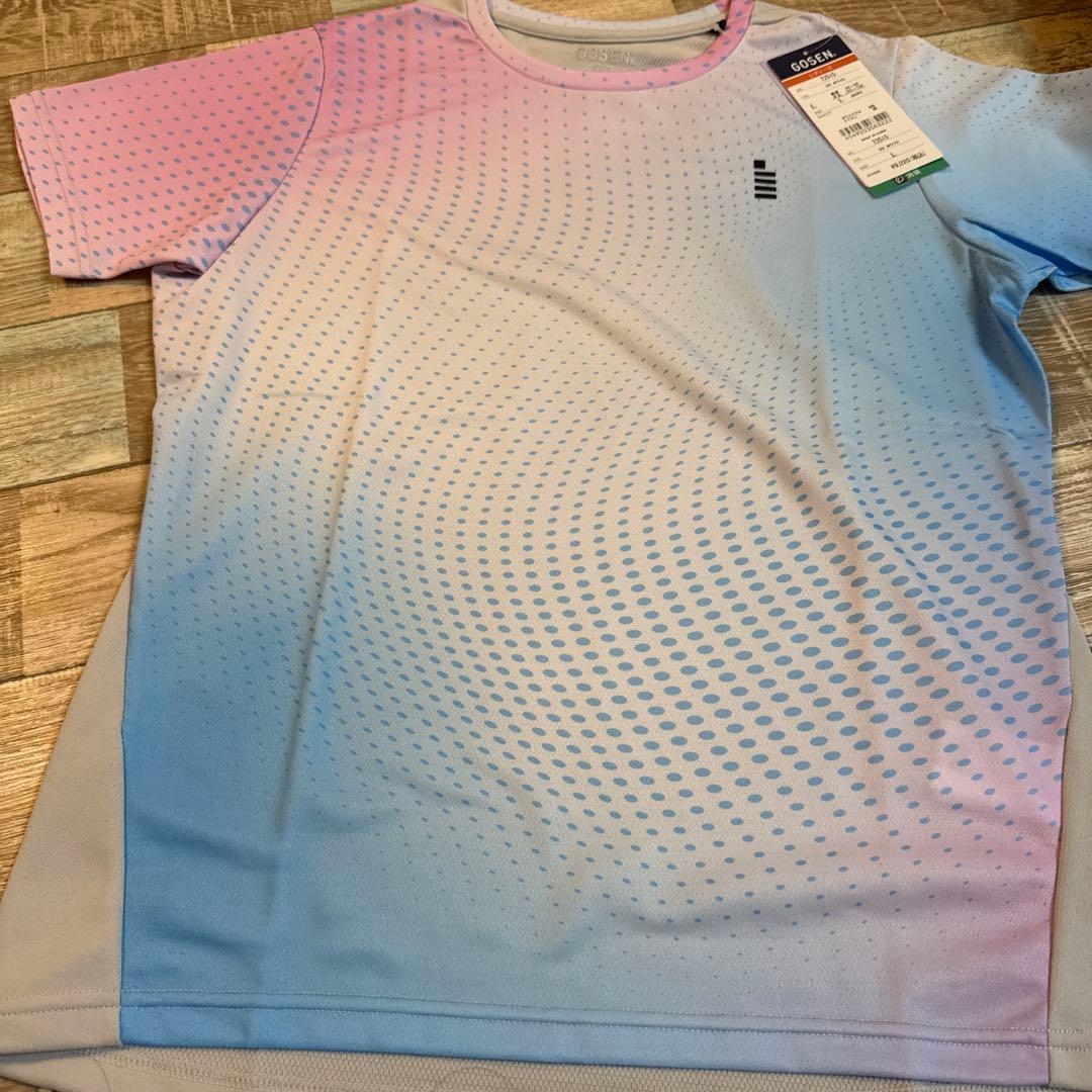 GOSEN T2515 バドミントンシャツ L ホワイト