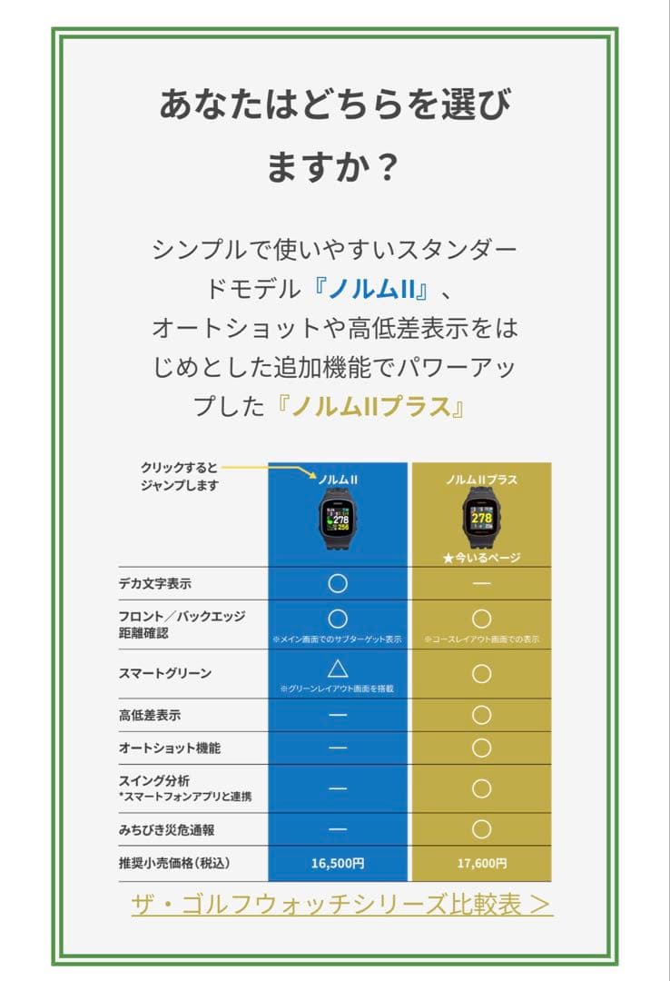GreenOn THE GOLF WATCH NORM Ⅱ Plus