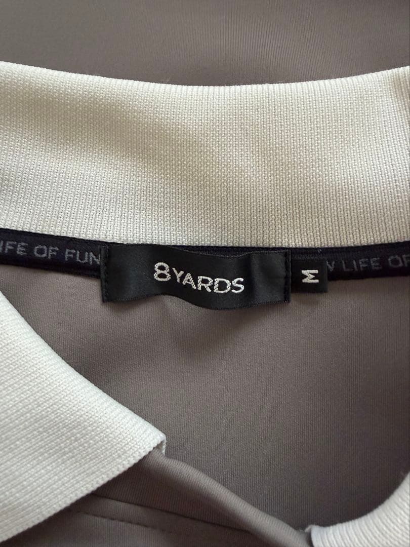 8YARDS グレー M ゴルフシャツ