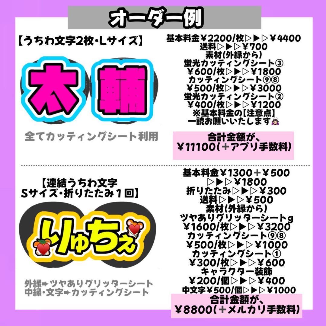 うちわ文字　文字パネル
