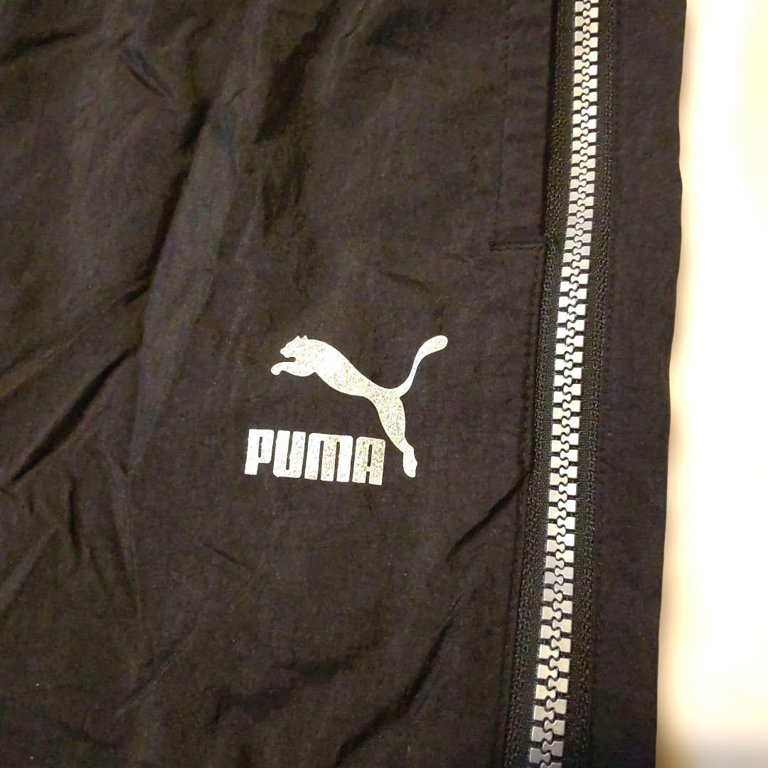 【激レア/サンプル品】PUMA サイドフルジップ ナイロンパンツ 黒 M相当