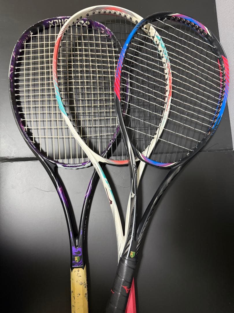 ソフトテニスラケット3本セットGEOBREAK80V D FORCE まとめ売り