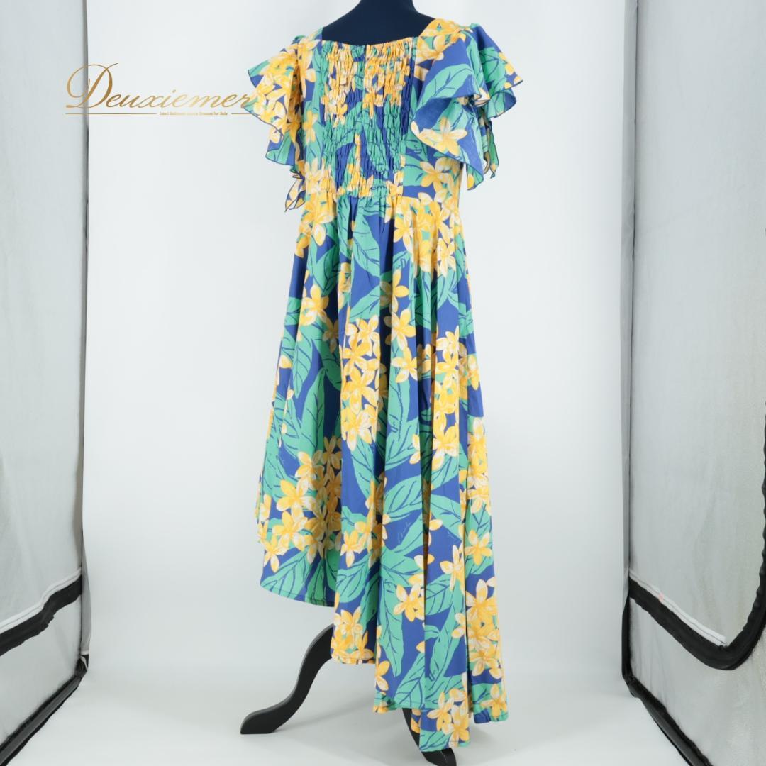 【美品 日本製 フラダンス衣装】 ブルー MermaidLine MMJ ドレス