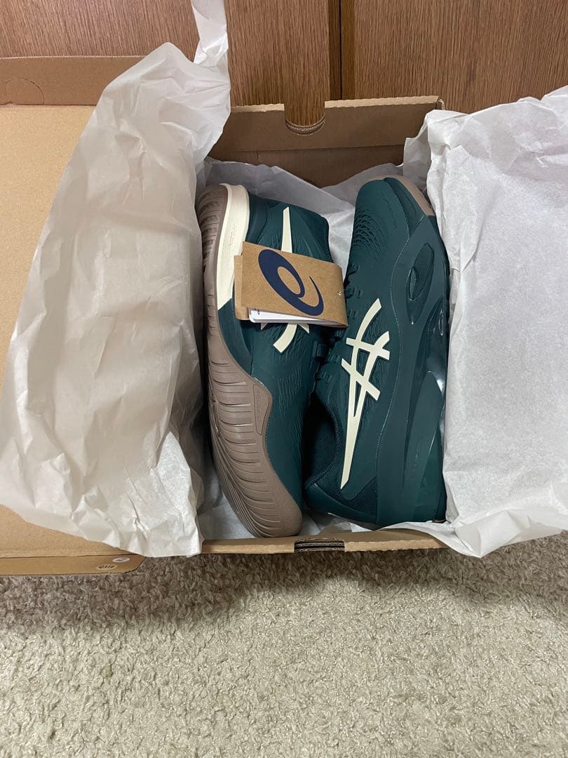 ASICS テニスシューズ ダークグリーン