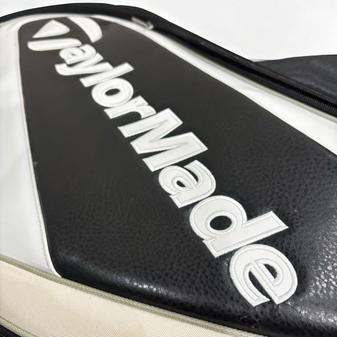 【人気モデル】TaylorMade キャディバッグ 黒白 フード付 良品 ゴルフ
