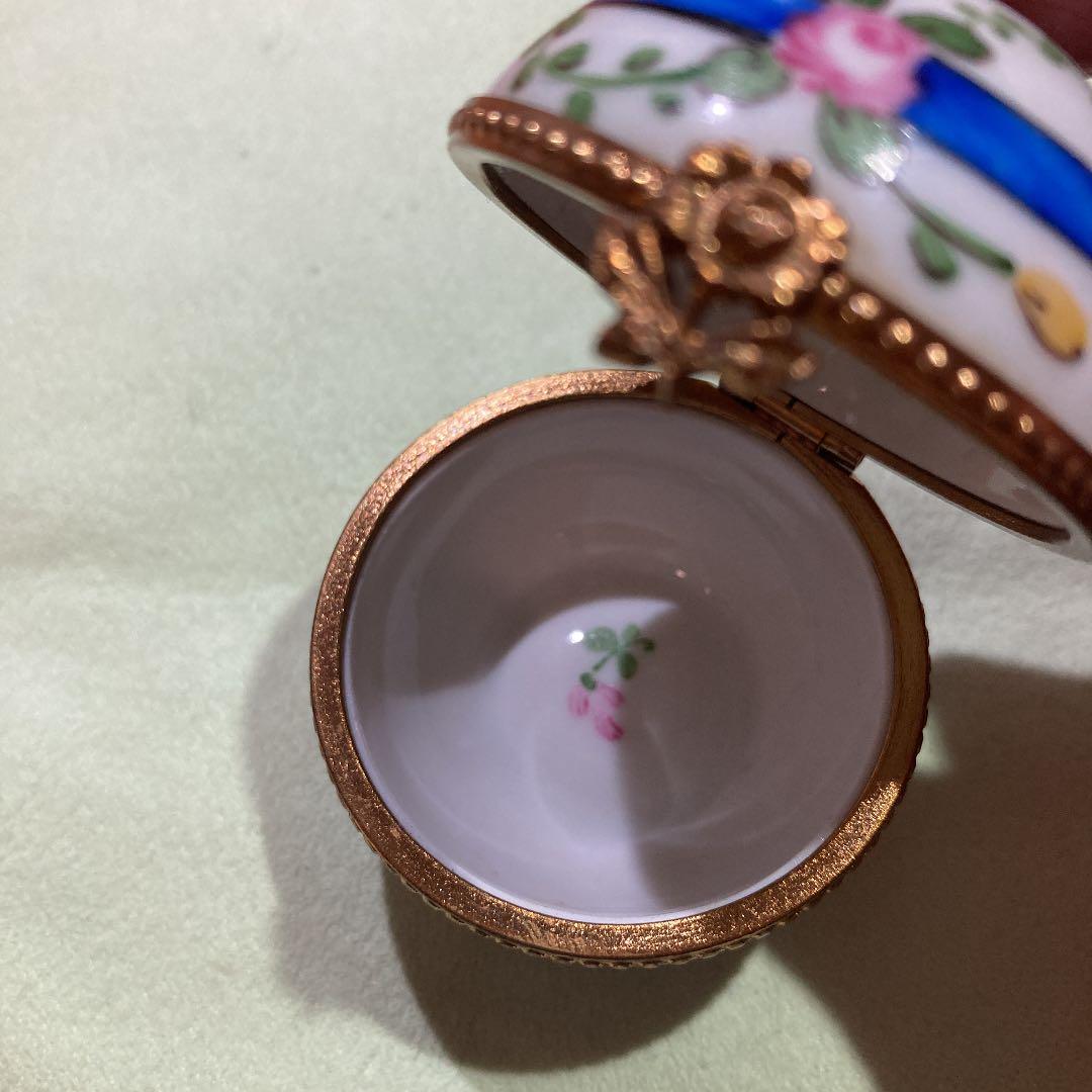 お値下げしました　リモージュ　手書き小物入れ一点モノ