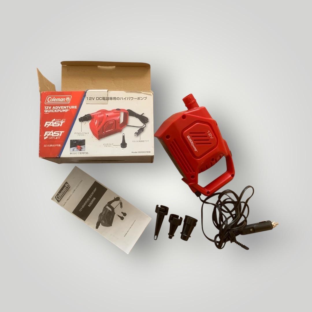 Coleman エアマットレス 緑+12VDC電源専用ハイパワーポンプ