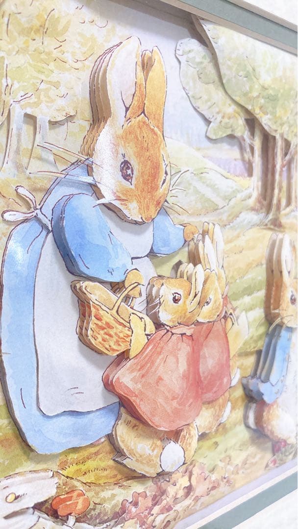 ★非常に美品★額・証明書あり★ピーターラビット立体絵画