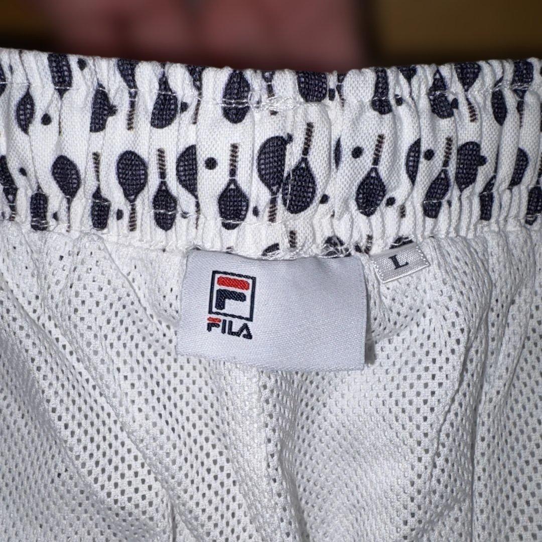 FILA テニスラケット柄 ジップアップジャケット、 パンツセット