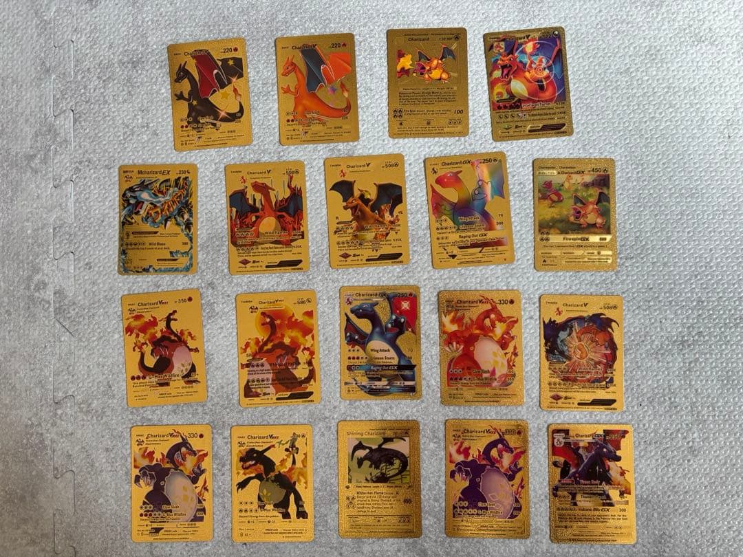 ゴールデンカードのポケモンカード55枚セット　海外限定品　ピカチュウリザードン等