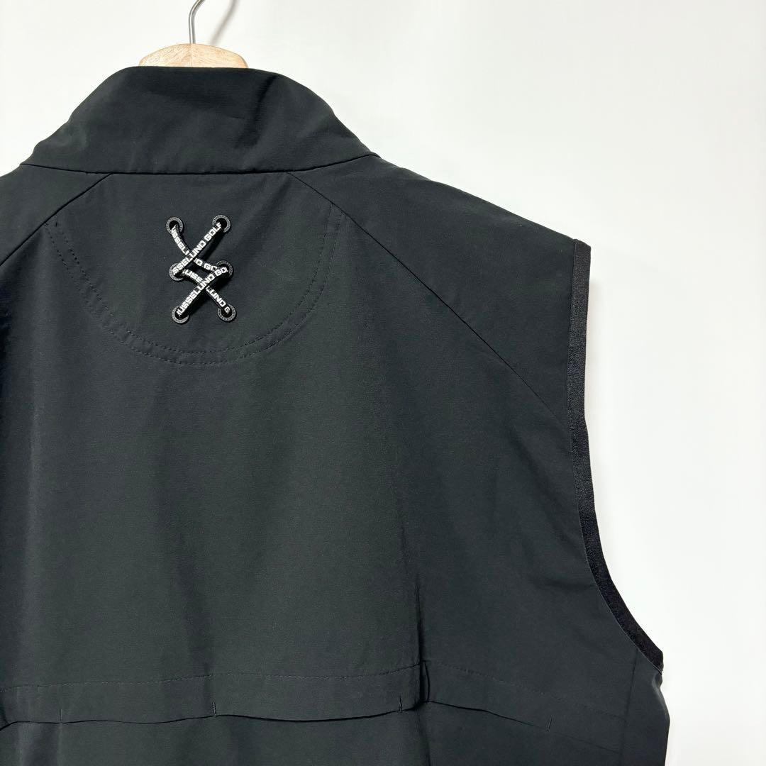 新品 ラッセルノ ゴルフ コーデュラ リップ ベスト ブラック XL 6 春夏