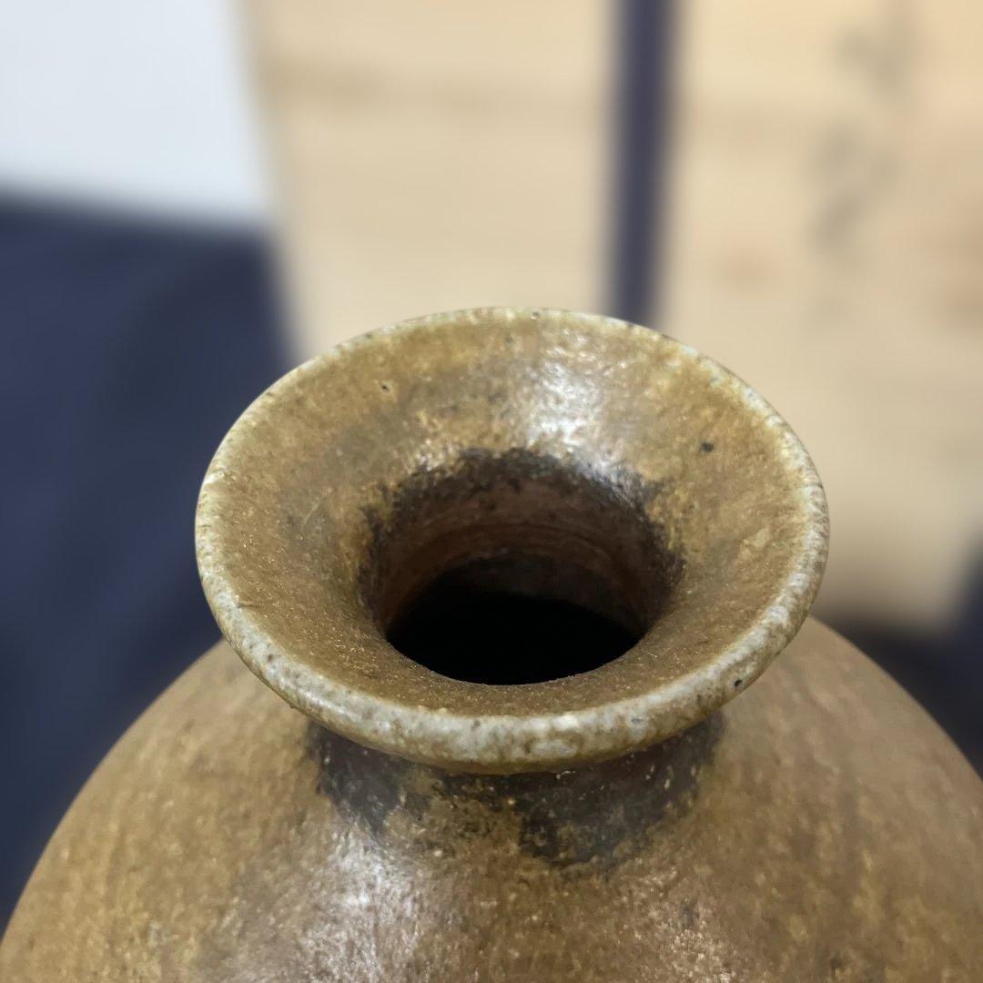 伊勢崎満　備前焼　華徳利花入
