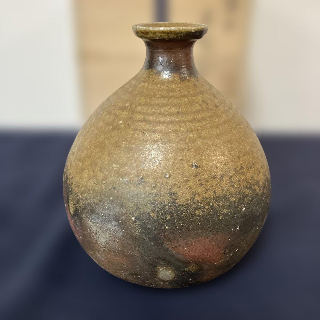 伊勢崎満　備前焼　華徳利花入