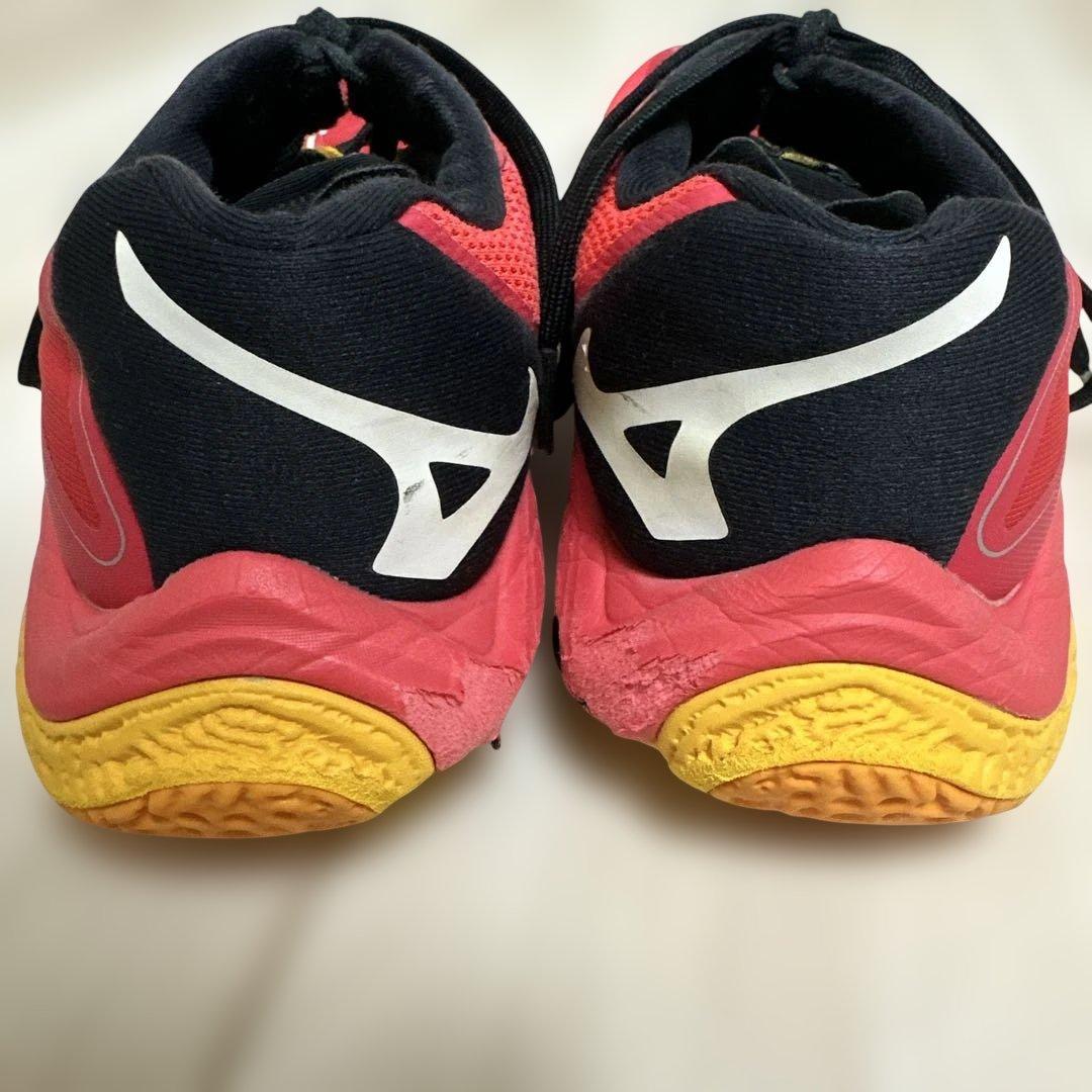 23.5 Mizuno バレーボールシューズ レッド/イエロー