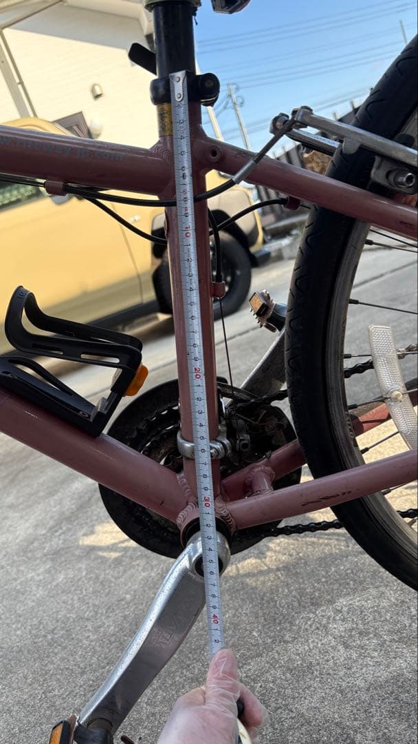 ピンク シティサイクル 26インチ 前部バスケット付き