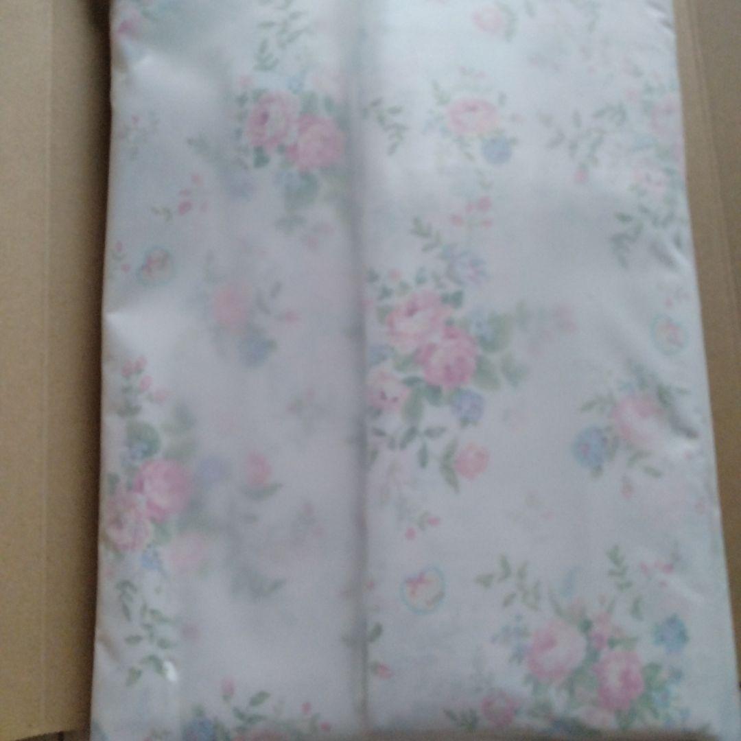 新品★パステルの薔薇柄綿100%シングル掛け布団カバー1枚枕カバー２枚3点セット