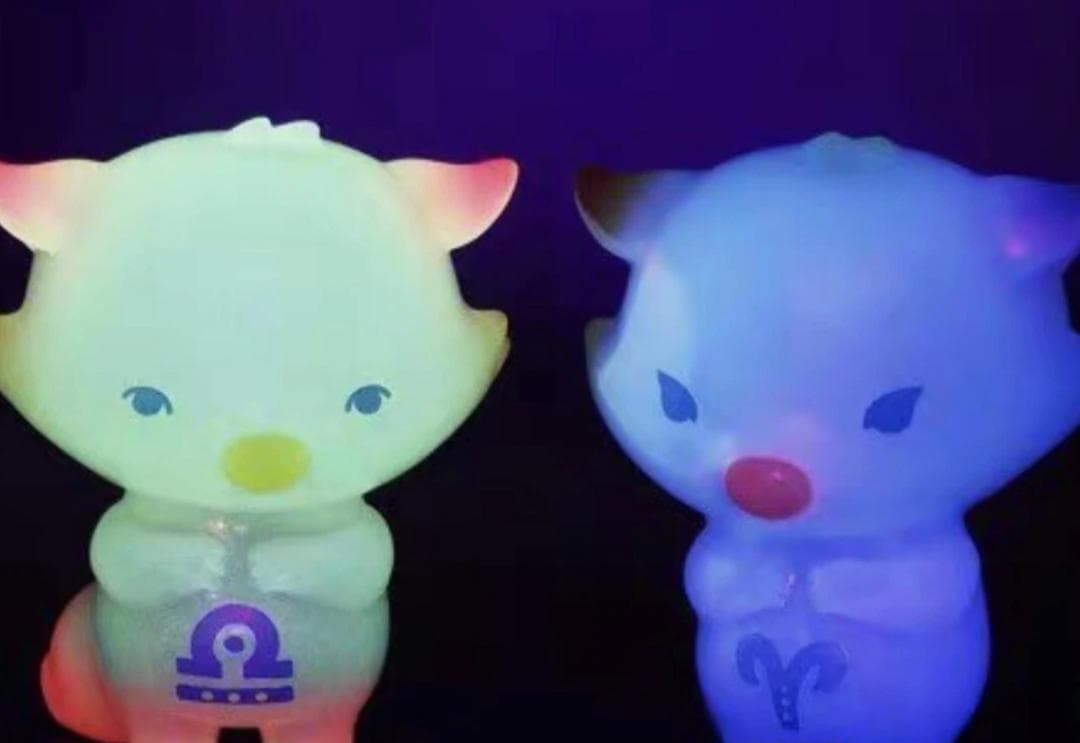 2体セットOKluna JOBI the Moon Fox ソフビ 蓄光