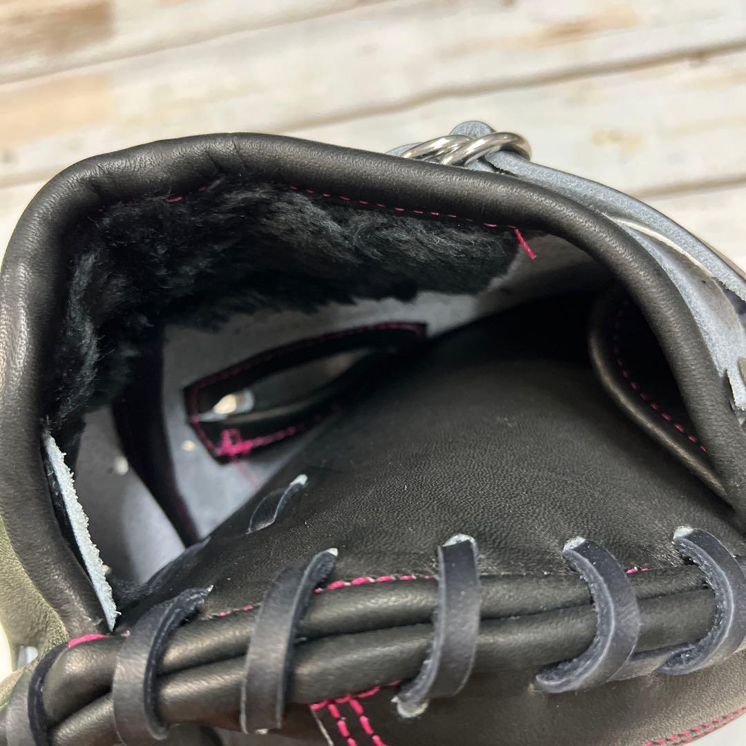 ザナックス  軟式野球キャッチャーミット 右投用 黒×ピンクステッチ　 新品