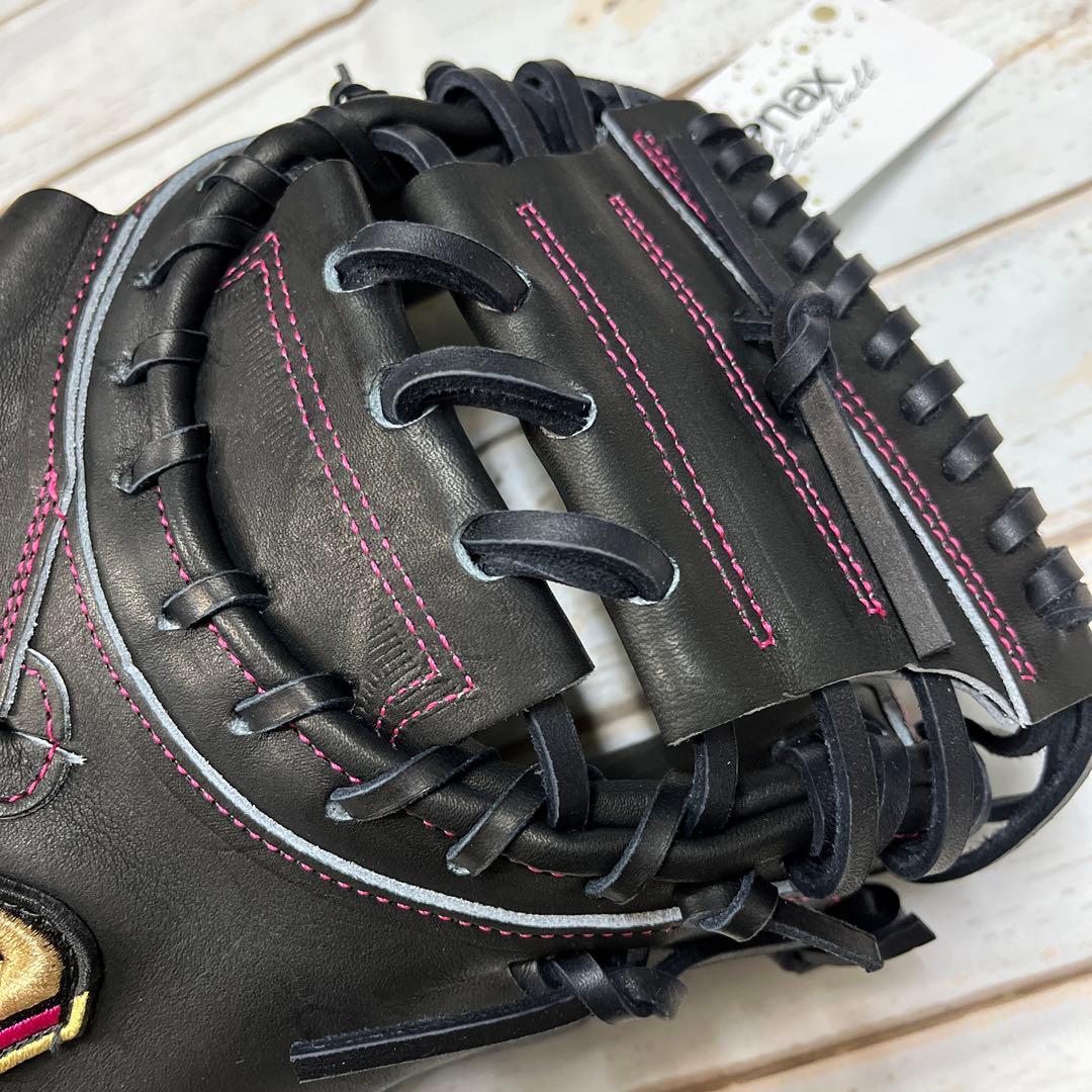 ザナックス  軟式野球キャッチャーミット 右投用 黒×ピンクステッチ　 新品