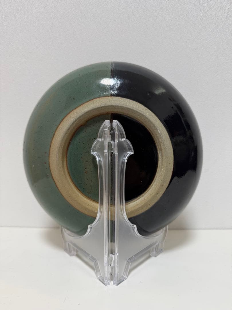 牛ノ戸焼　アンティーク　大皿　25cm 鳥取　染め分け　骨董品　民藝　中井窯