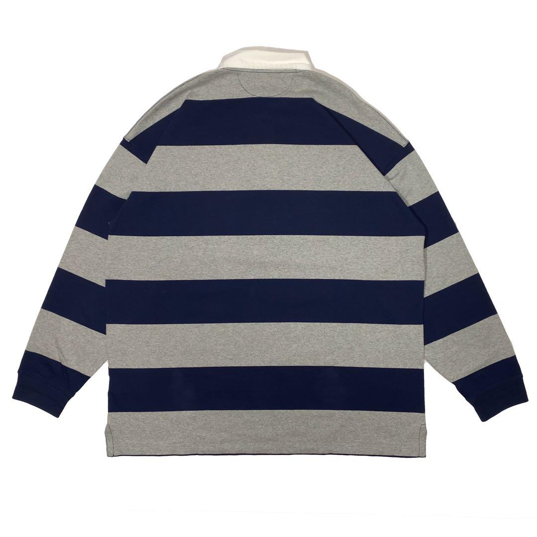 Ralph lauren ビッグ フィット ストライプド ラグビー シャツ