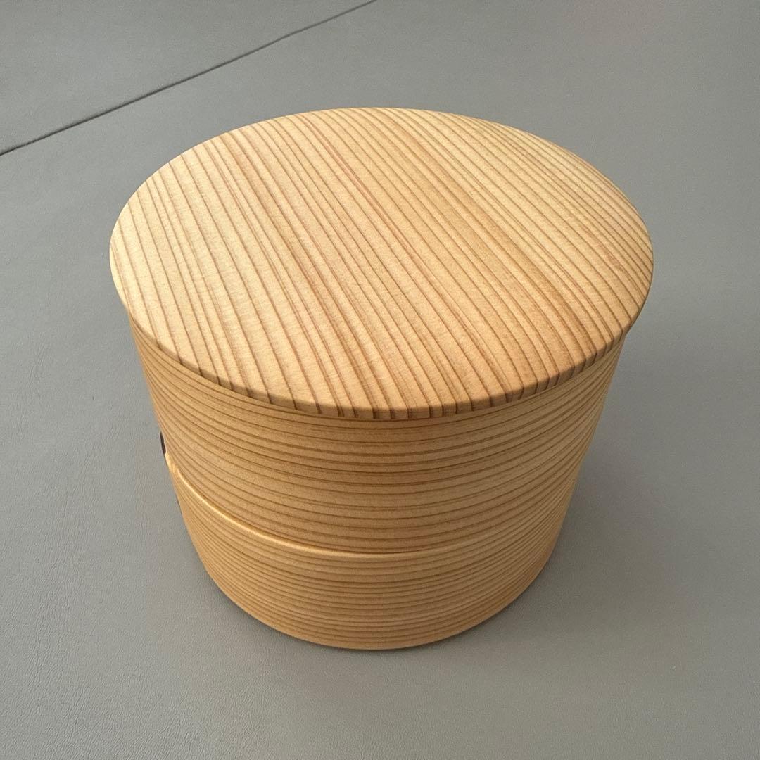 みよし漆器本舗 曲げわっぱ弁当箱 丸二段姫子重 秋田杉 700ml 2段