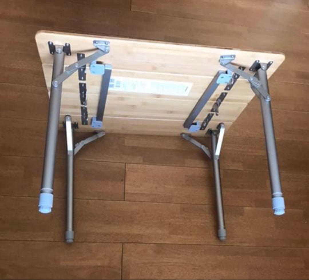 キングキャンプ　折りたたみロールテーブル　バンブーテーブル