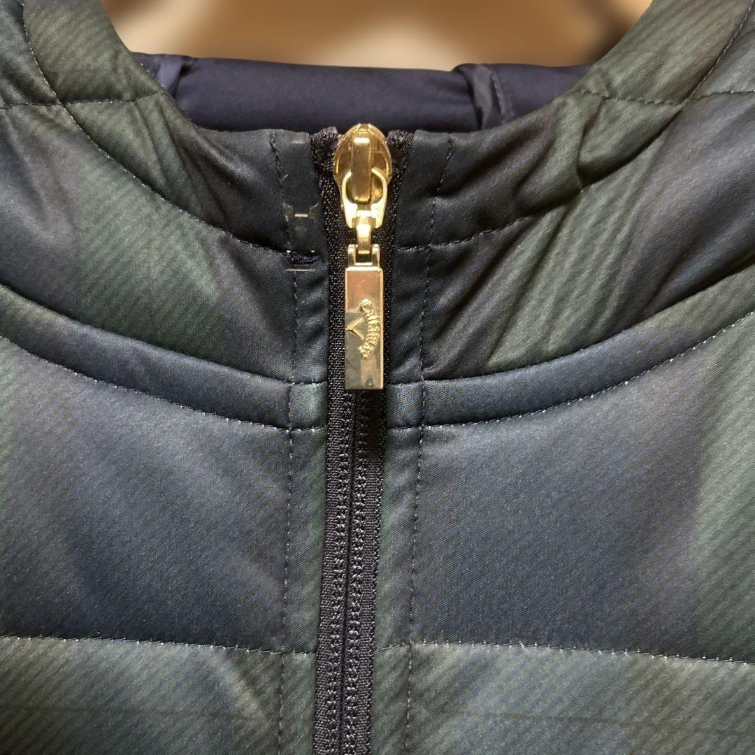 Callaway レディースジャケット ダークグリーン美品　チェック柄LLサイズ