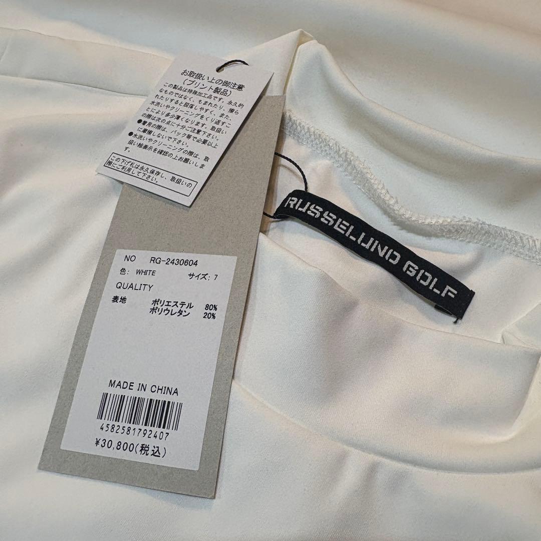 【RUSSELUNO GOLF】新品LS MOCKNECK メンズ３Ｌ　ホワイト