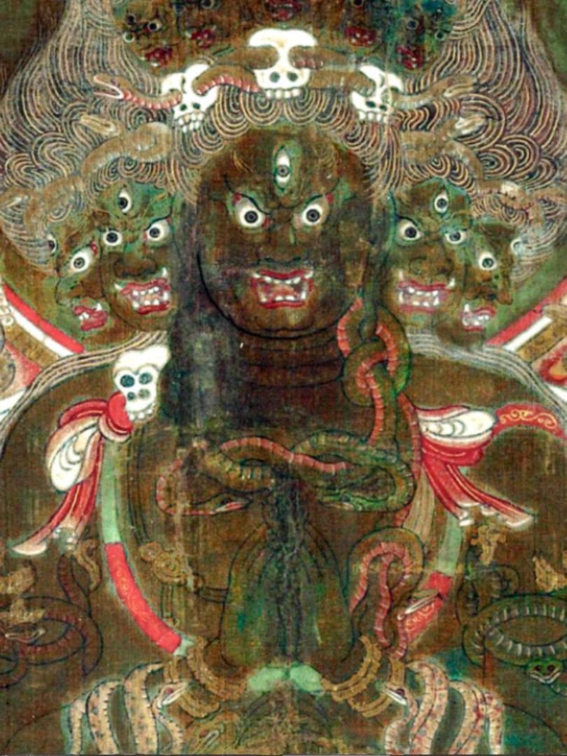 曼荼羅 大元帥明王 仏画 阿吒縛迦夜叉大将 阿吒縛迦鬼神元帥 仏教美術 未表装
