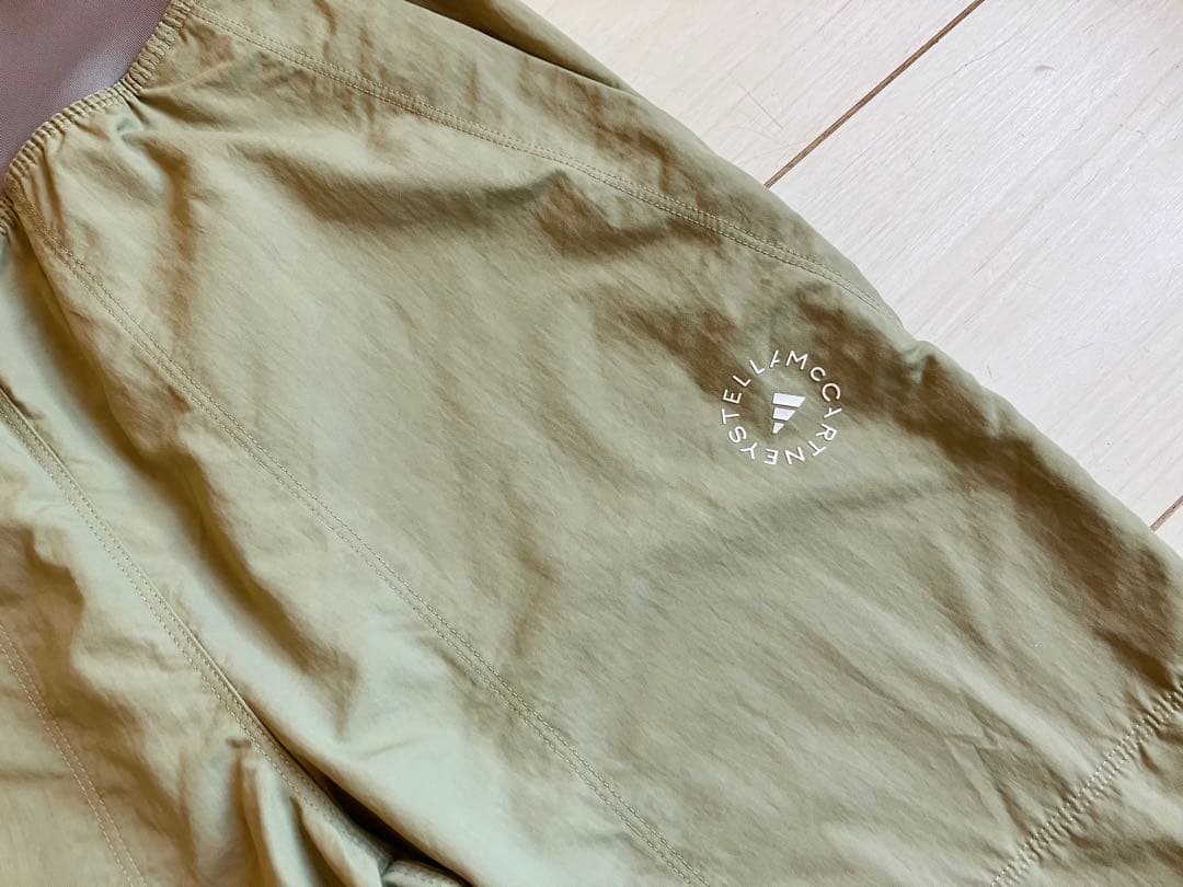 極美品＊adidas byステラマッカートニー＊オリーブカラーシャカシャカパンツ