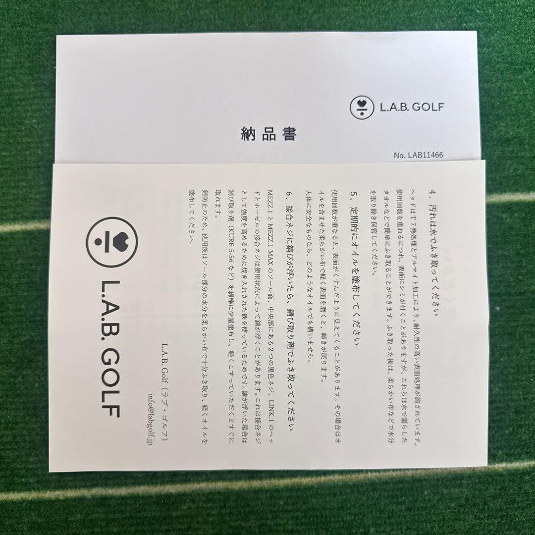 L.A.B. GOLF ラブゴルフ　パター　Oz.1i HS 33インチ　未使用