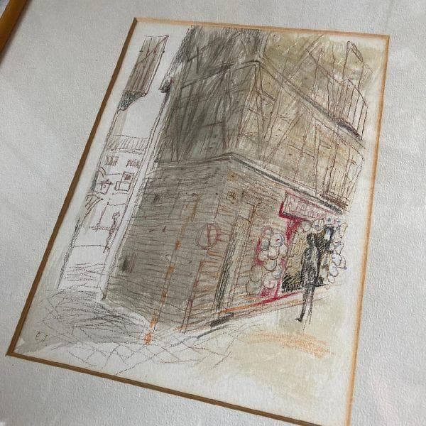 二科会 宝塚美術協会会員 田川絵理 画伯 作*肉筆 デッサン画 直筆サイン入