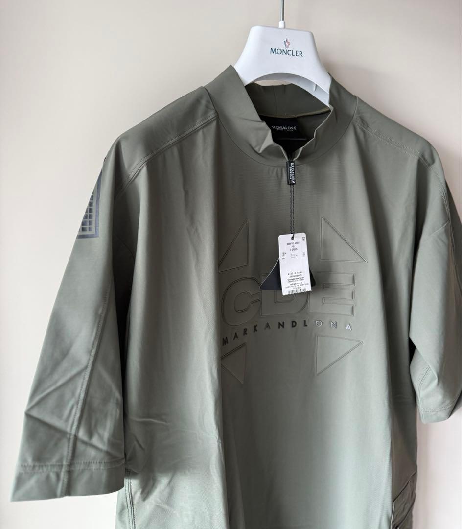 新品 ★ MARK&LONA モックネック シャツ マーク&ロナ カーキ 正規品