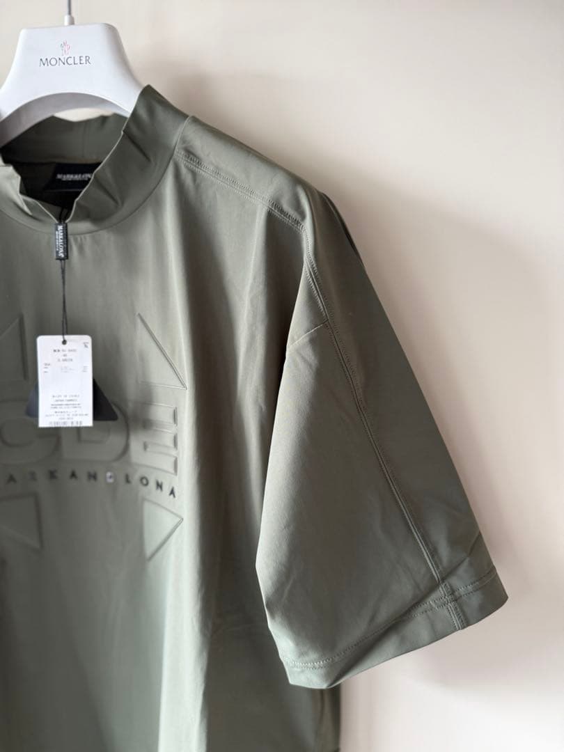 新品 ★ MARK&LONA モックネック シャツ マーク&ロナ カーキ 正規品