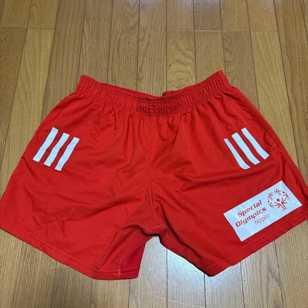 adidas 赤 ラガーパンツ 特別オリンピック