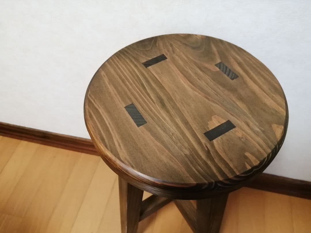 木製スツール　座面幅30cm×高さ60cm　丸椅子　stool
