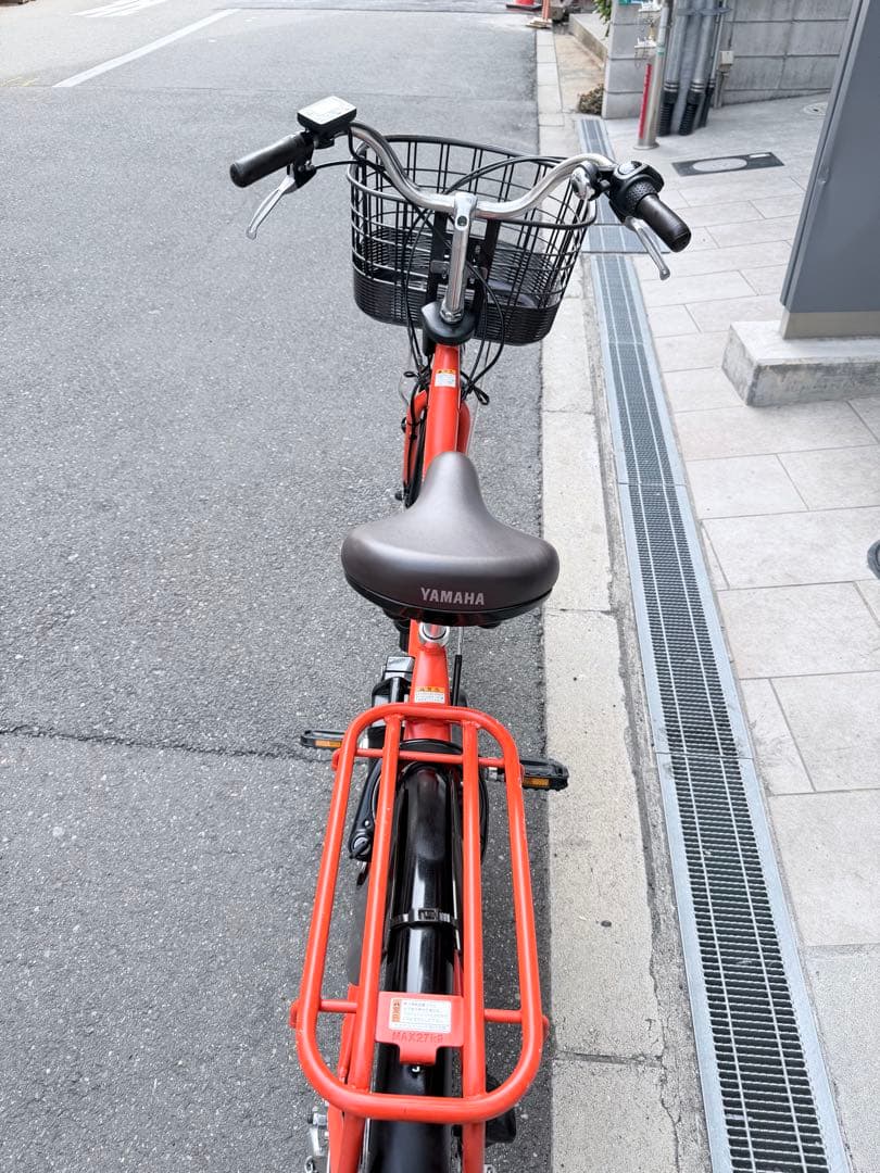 大阪府　ヤマハ　オレンジ 電動アシスト自転車 内装3段変速