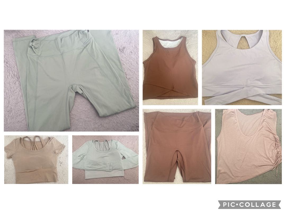 YOMOMENT[ヨモ]ヨガウェア 7点セット まとめ売り レギンス ブラトップ