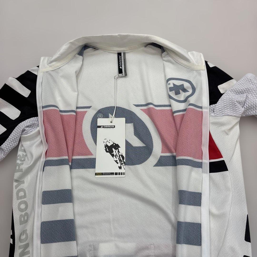 【新品】assos サイクルジャージ ホワイト/レッド/ブラック